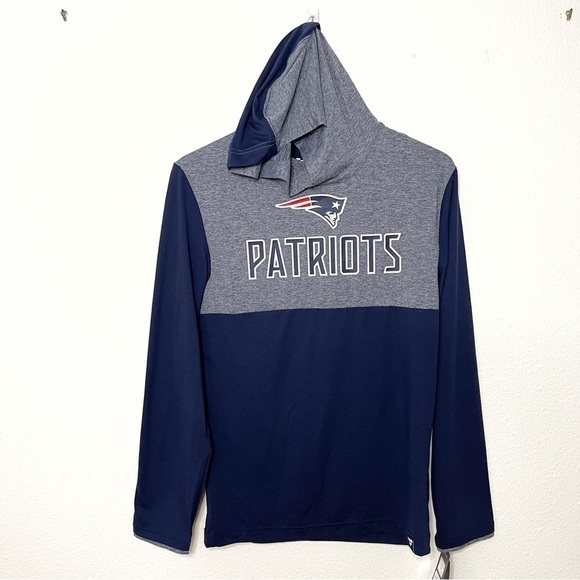 NFL New England Patriots men hoodie long sleeve tshirt size S NWT - Picture 2 of 10